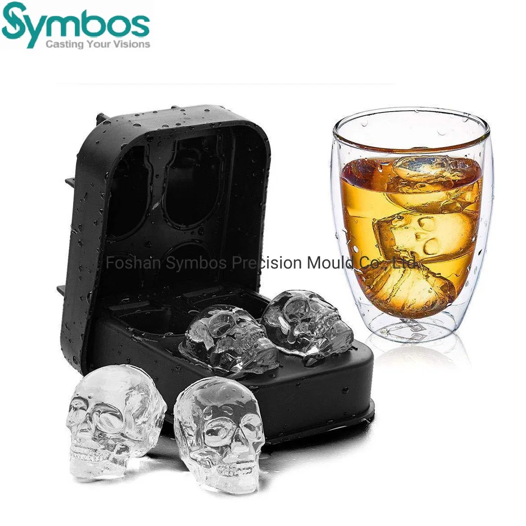 3D Skull Ice Cube Mold Silicone DIY Skull Ice Cube Whiskey Ice Hockey Mold