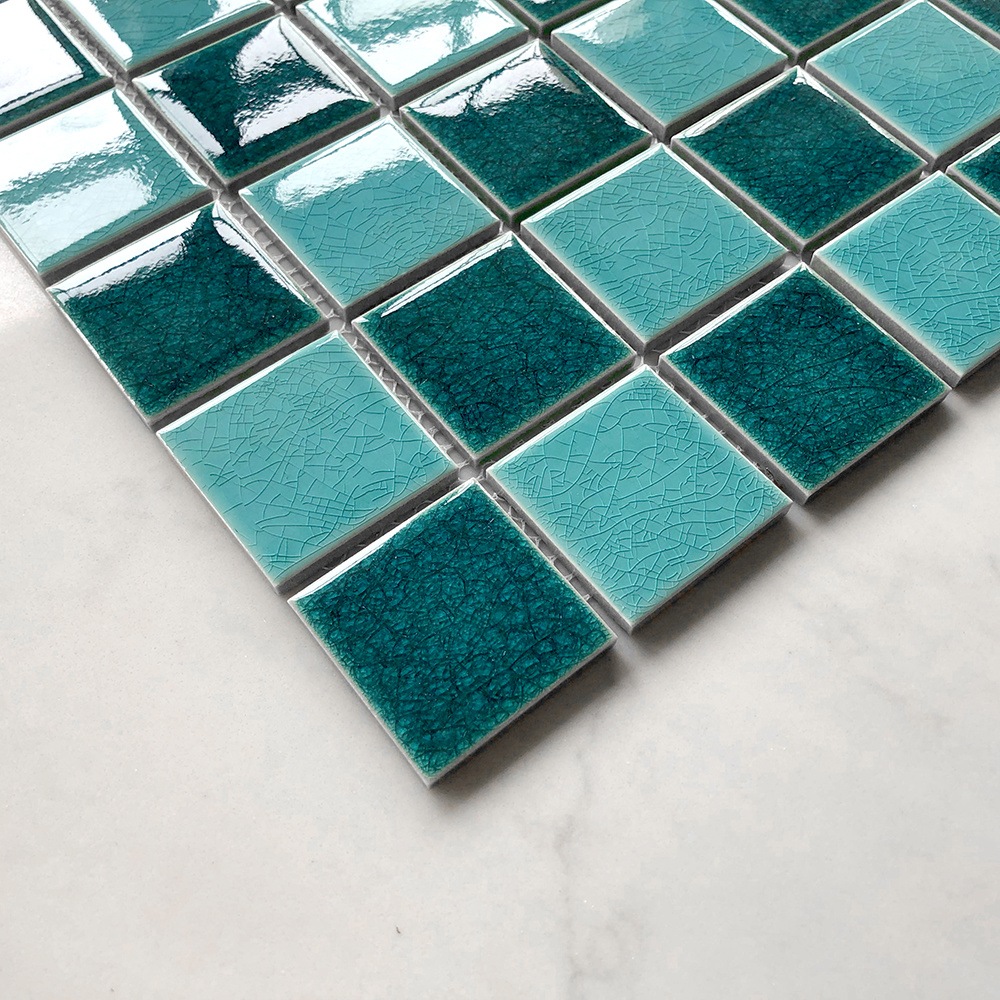 300X300mm Mosaic Design Ceramic Porcelain Mosaic Pool Tile Green