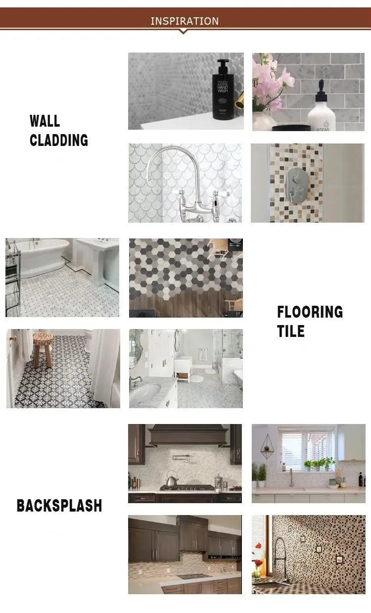 Newstar Marble Metal Mosaic Tile Bathroom Kitchen Light Luxury Black and White Geometric Floor Tile Hexagonal Mosaic Wall Tile