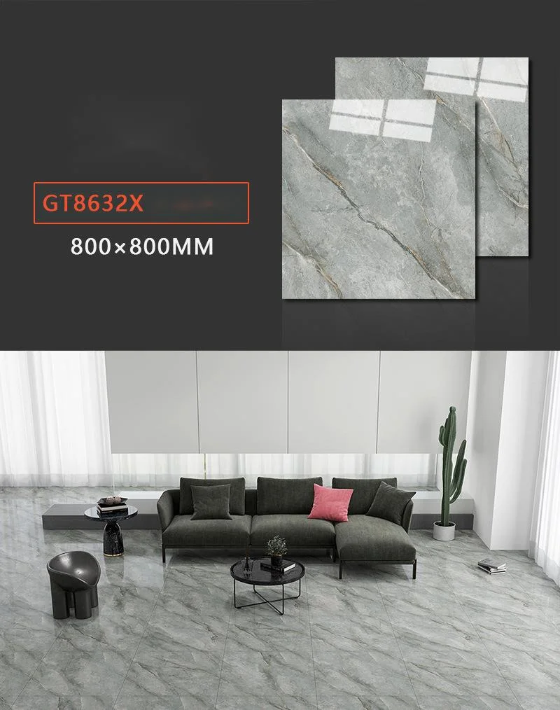 800X800mm Factory Price Glazed Polished Porcelain Wall Tiles and Floor Design for Living Room