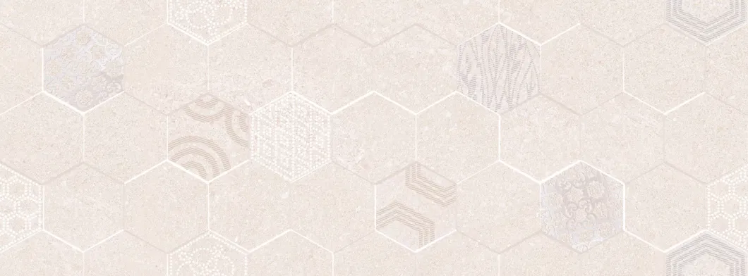 Beautiful 3D Hexagon Patterned Ceramic Wall Tile (270X730mm)