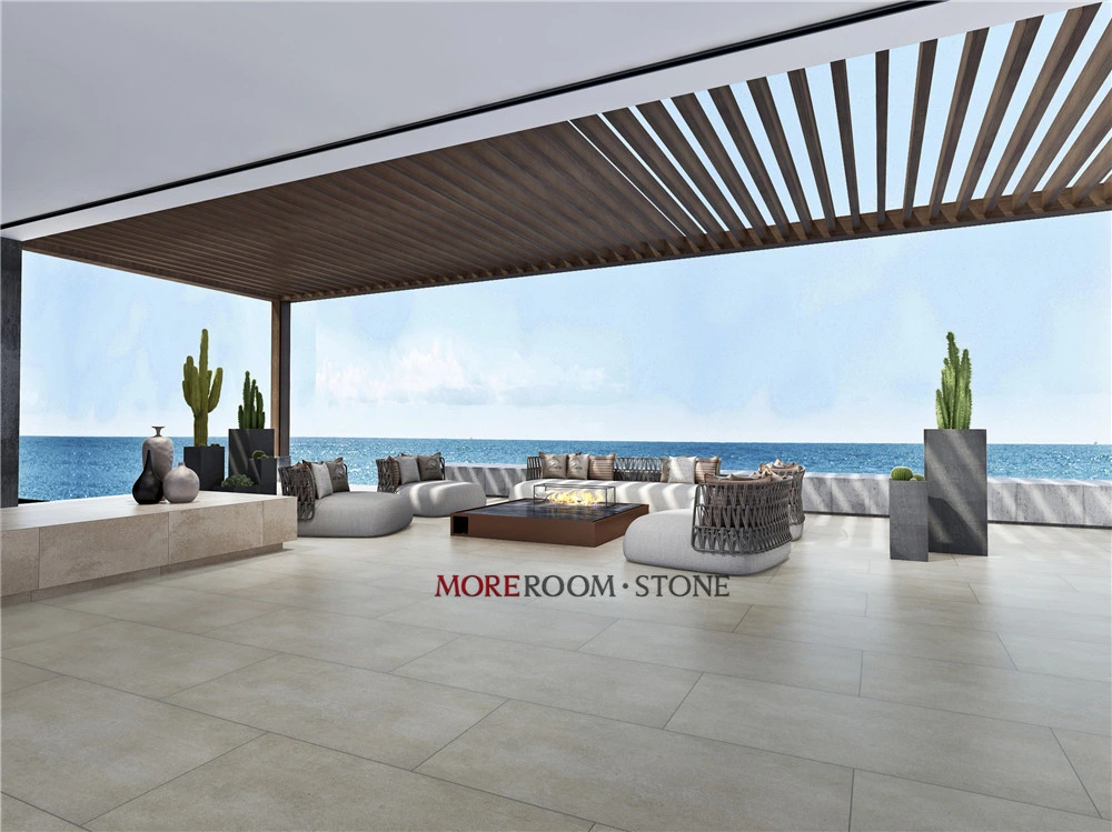 Anti Skid Rustic Outdoor Indoor Dark Grey Porcelain Ceramic Tile