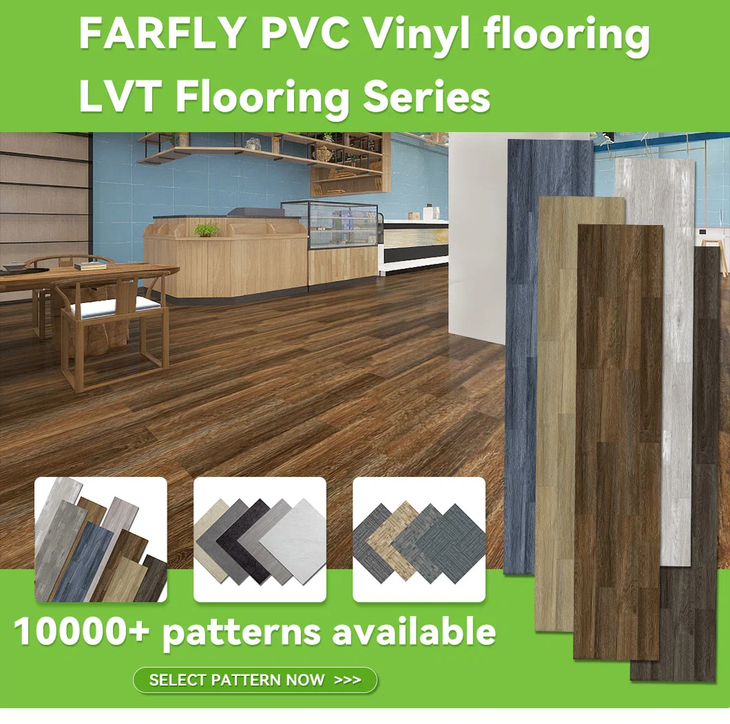 Lvt Flooring Productin Line Grey Concrete Stone Tile Embossing Top 2.5mm Floor Wood Dry Back Click System Vinyl 12mm