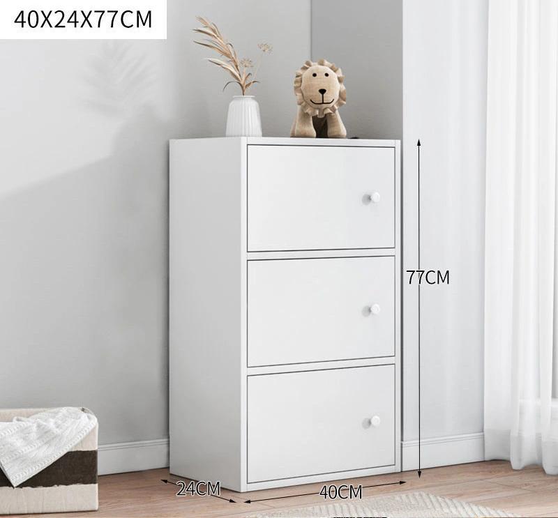 MDF Panel Storage Bedroom Sitting Room Against Wall Contracted Modern Bookcase Drawer Chest