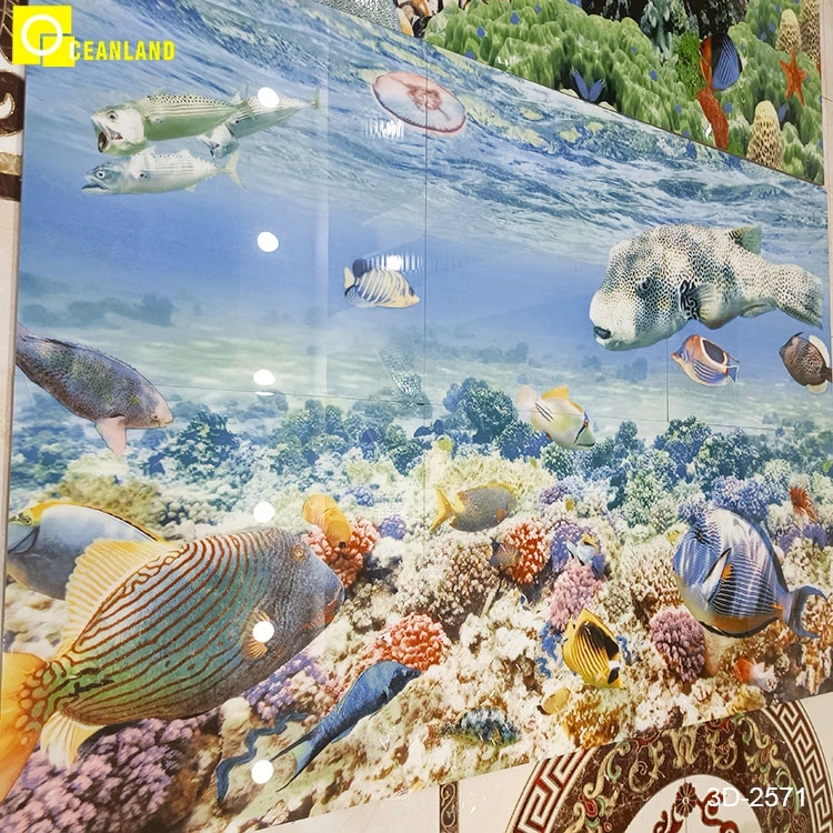 3D Ceramic Wall Tile in Sea