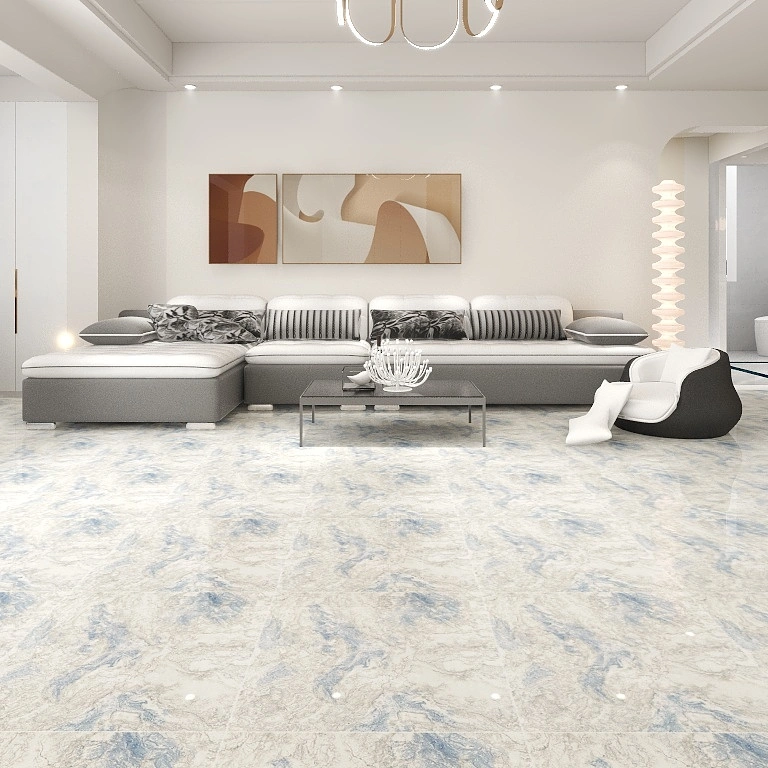 Good Quality 800X800 Foshan Modern Luxury White Blue Veins Marble Porcelain Glazed Floor Tiles