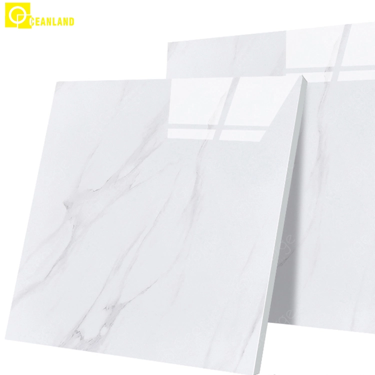 Foshan White Marble Look Full Polished Glazed Porcelain Tile