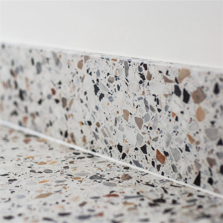 China Decorative Aritificial Stone White Terrazzo Slab/Tiles Supplier for Flooring/Wall