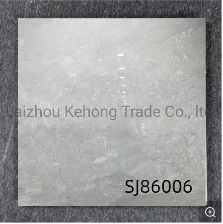 Polished Vitrified Light Grey Marble Porcelain Ceramic Floor Bathroom Wall Tile