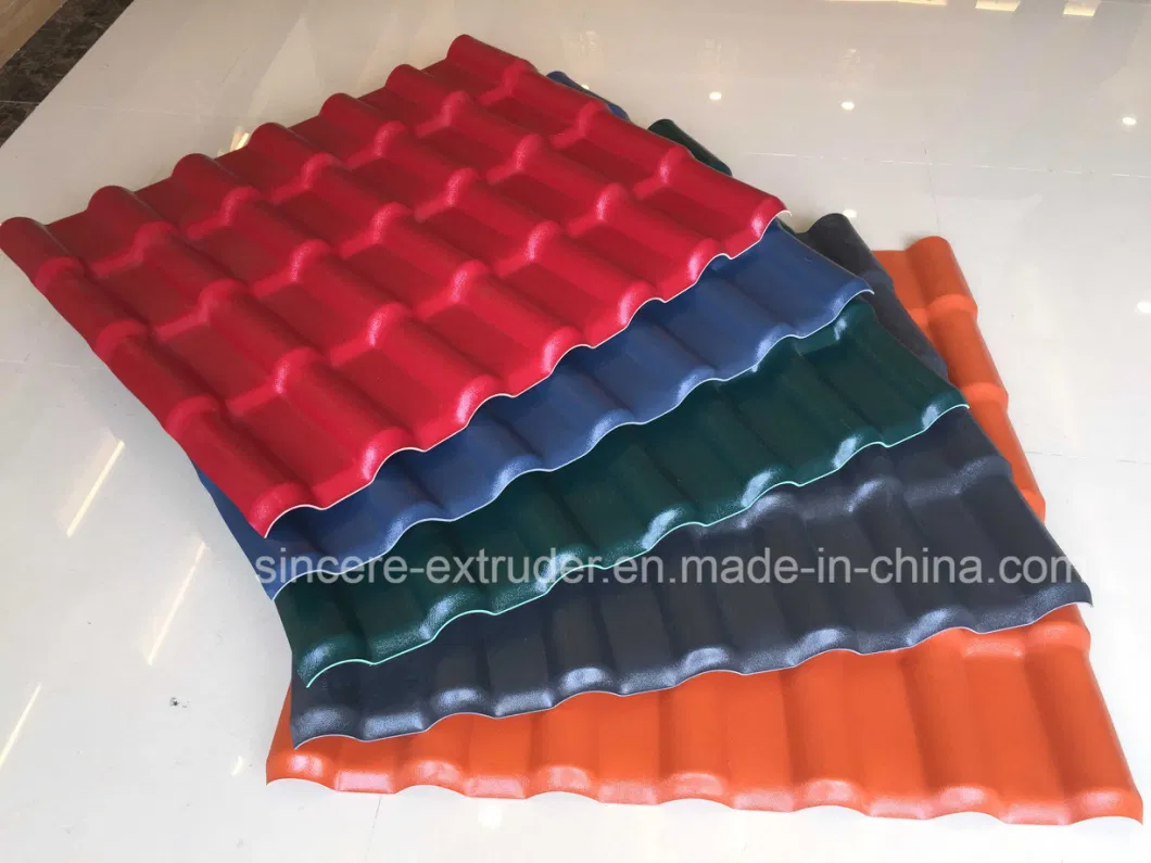 PVC Resin Glazed Roofing Sheet Extrusion Production Line 880mm 1050mm