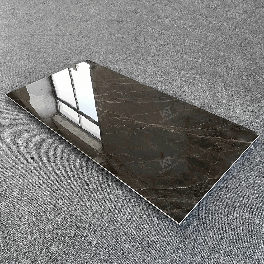 Black Polished Glazed 750X1500 Big Tile Marble Porcelain Tile