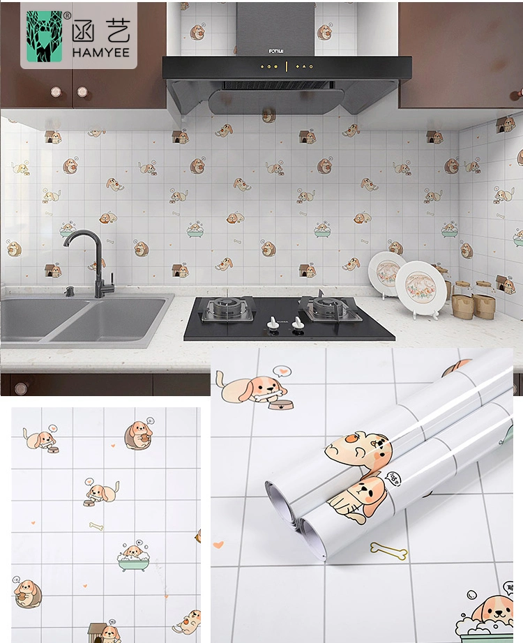 Aluminium Wallpaper Stick on Wall Paper Peel and Stick Cartoon Fruit Wallpaper