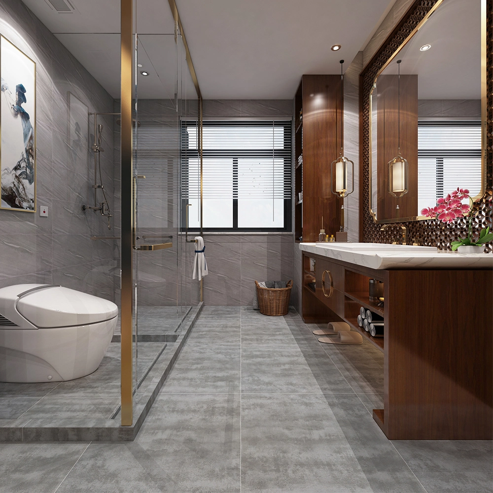 Wholesale Azrock Ceramic Bathroom with Grey Tile Floor