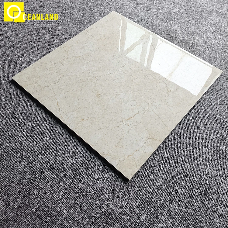 Beige 600X600 Polished Floor Ceramic Porcelain Tile