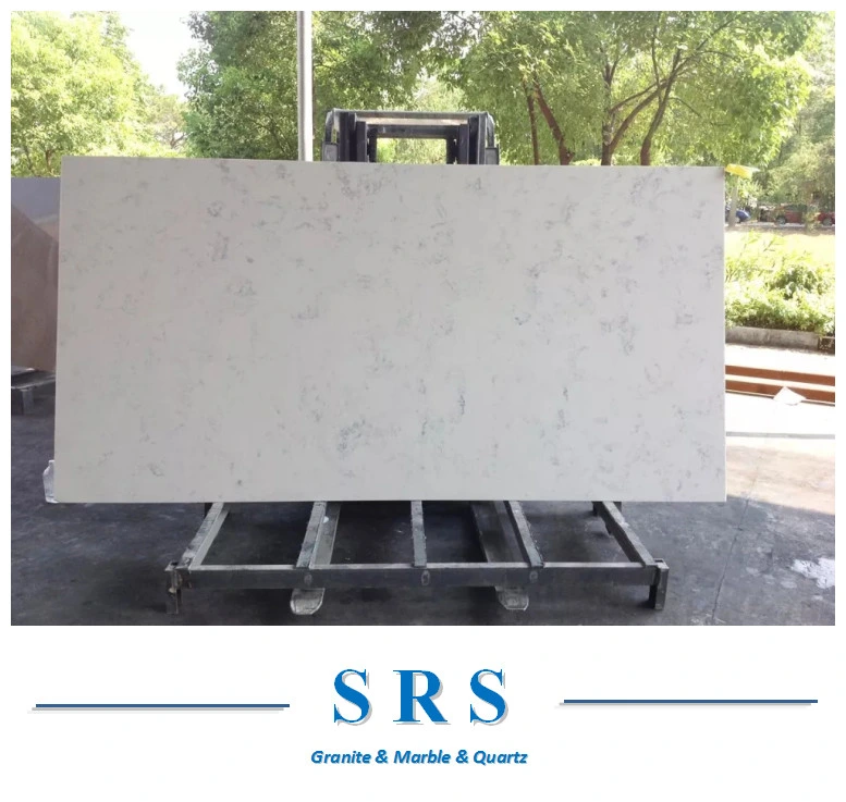 Artificial Carrara White Quartz Slabs Floor Tiles Wall Tiles Countertop Windowsill