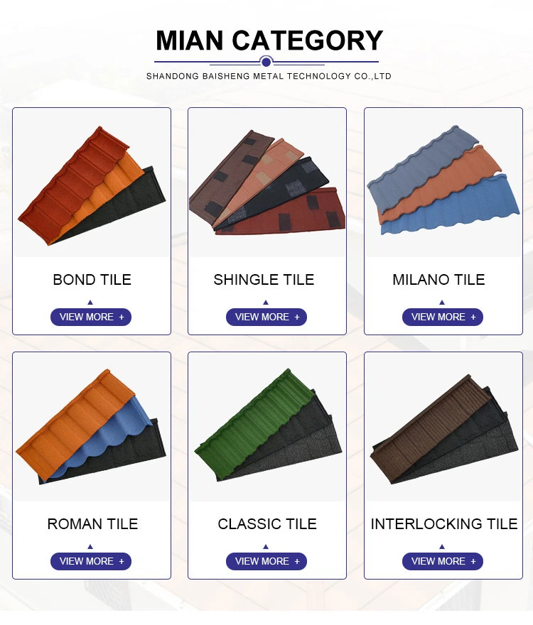 Bond Colorful Ships Steel Material Metal Stone Coated Wall Panel Roof Tile