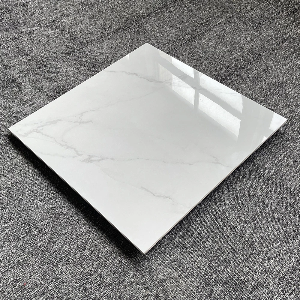 Foshan Cheap Glossy Tile White Marble Floor Tile 60X60 Porcelain Ceramic