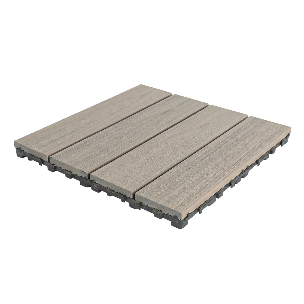 Wholesale Garden Decoration WPC DIY Decking Tiles 300*300mm Outdoor WPC Interlocking Decking Tiles