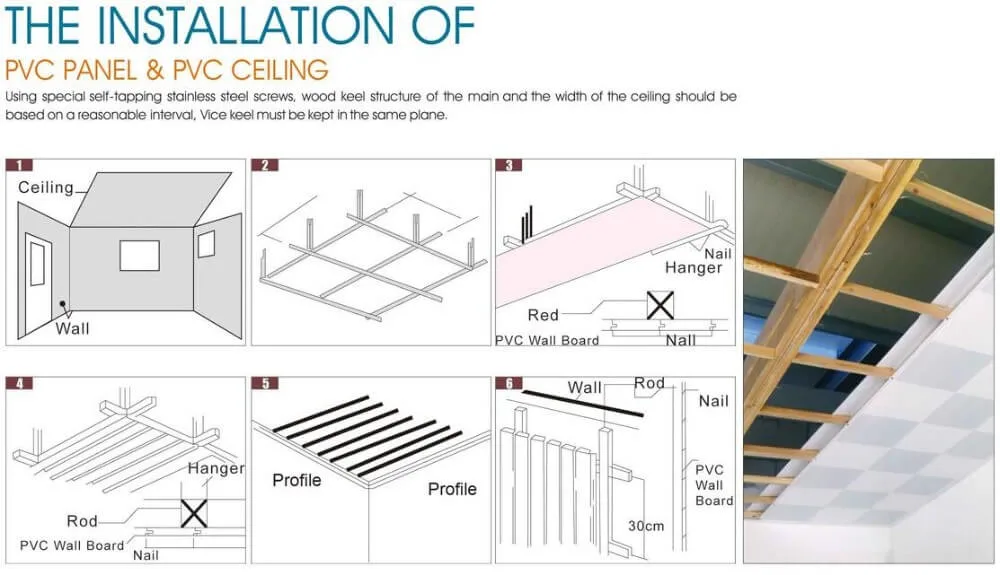 Laminated 3D Wall Panel PVC Plastic Suspended Ceiling Tiles