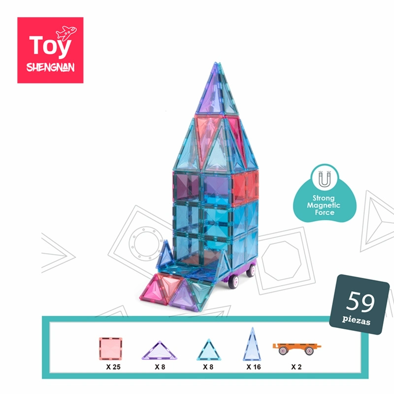 Tiles Magnetic Building Blocks Toys Rod Ball Construction Cube Children Kid Children Girl