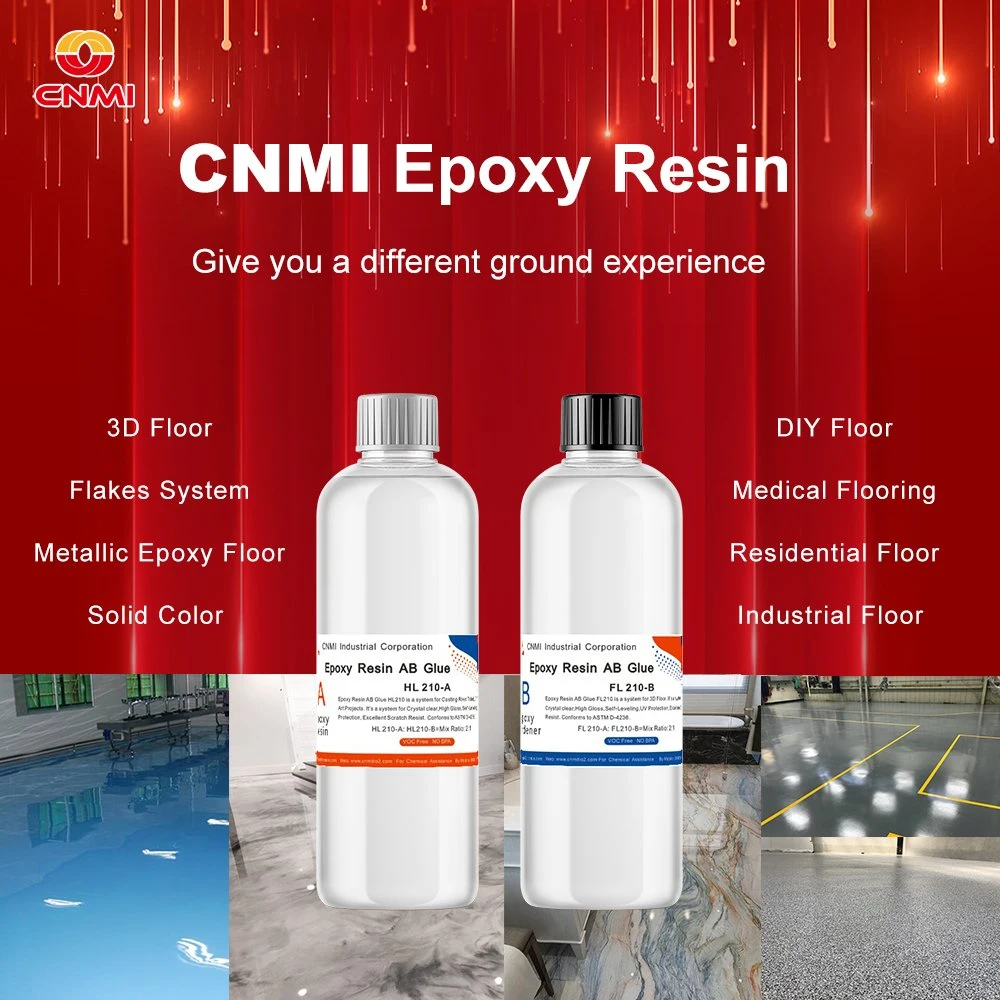 CNMI Epoxy Resin and Hardener Used for Coating Adhesive 3D Floor Epoxy Resin Anti-yellowing Epoxy Floor