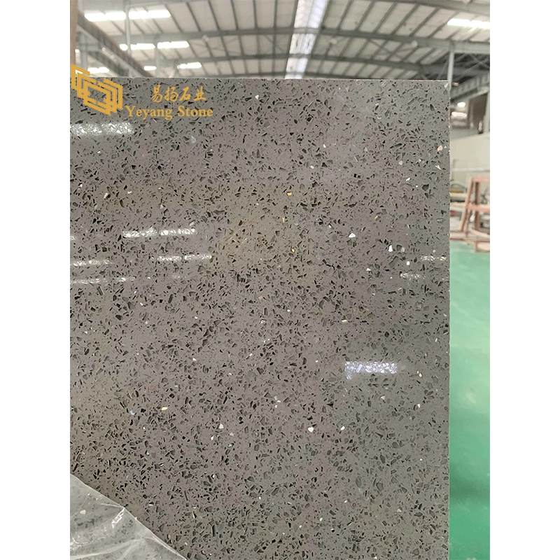 Polishing Crystal Quartz Slabs/Tiles/Countertops for Kitchen Design Bathroom Wall/Flooring Engineering