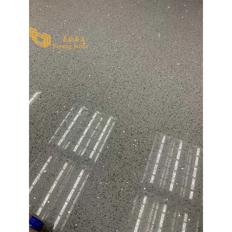 Polishing Crystal Quartz Slabs/Tiles/Countertops for Kitchen Design Bathroom Wall/Flooring Engineering