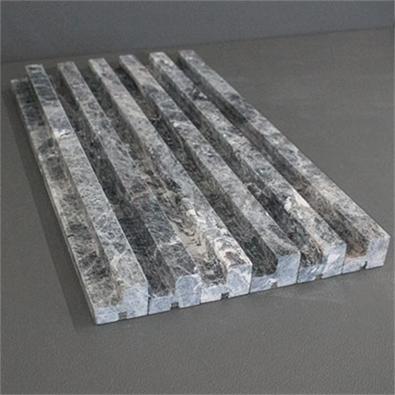 Luxury Waterproof Marble Fluted Carrara Marble Tiles Grooved Veneer Panel Tiles Fluted Wall Tiles