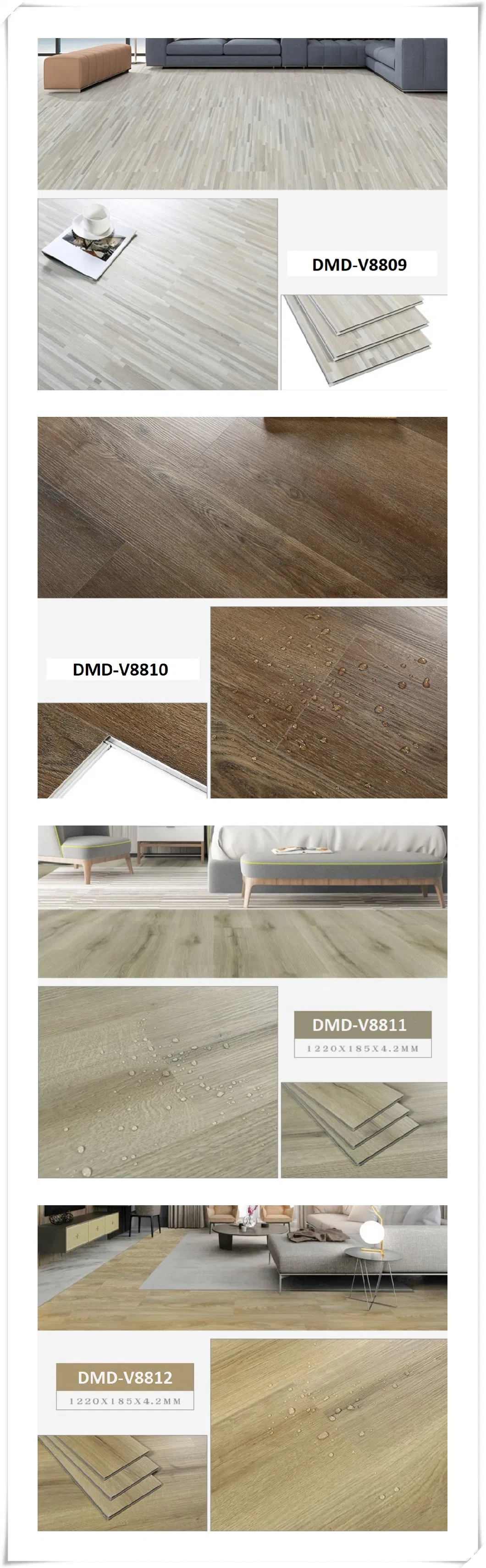 Vinyl Flooring 0.5mm Wear Layer Plank Vinyl Flooring Tiles for Hotel /Home /Indoor/Shopping Centre