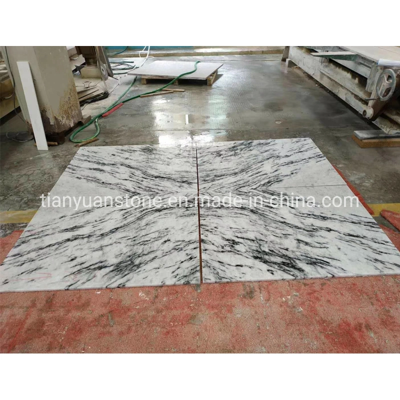 Grey Vein White Marble Slab for Flooring and Wall Tiles