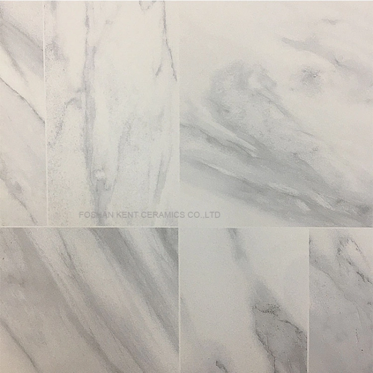 Carrara White 3D Glazed Surface Non-Slip Ceramic Floor Tile for Bathroom