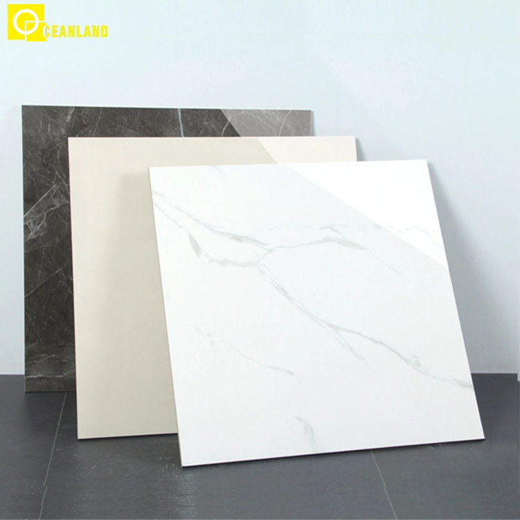 Foshan White Marble Look Full Polished Glazed Porcelain Tile