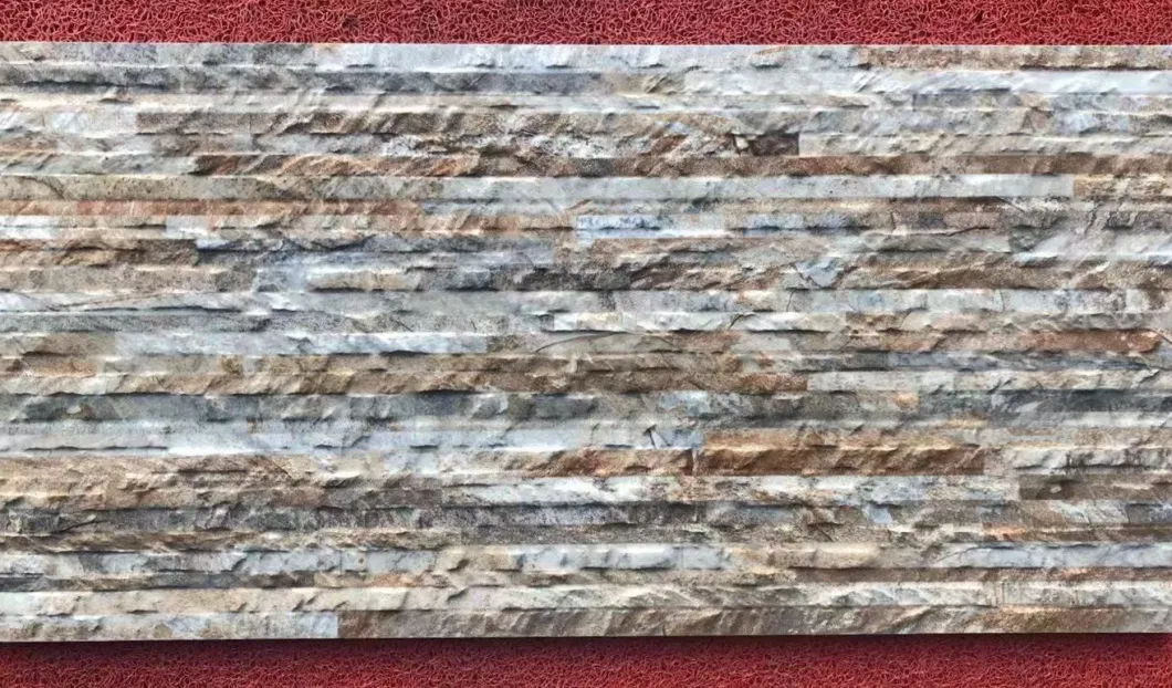 2018 Bestselling 3D Stack Rock Stone Look Mold Glazed Ceramic Wall Tile