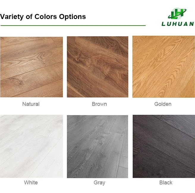 Manufacturer High Gloss 8mm/12mm AC4/AC5 HDF Uniclic White/Gray/Brown/Natural Oak Wood/Wooden Parquet Floor Tile Luxury Vinyl Plank/Planks Laminate Flooring