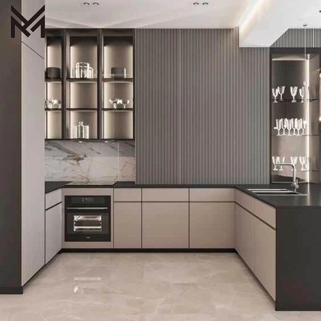 Hot Sales Popular Laminate Modern Frameless Modular Kitchen Modern Kitchen Cabinets