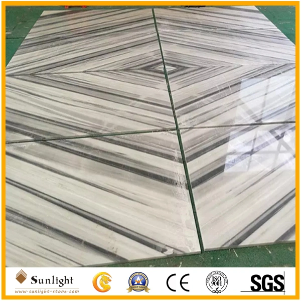 Popular Provisions White, Marmara White Veins Marble Tiles for Wall, Floor, Building Construction