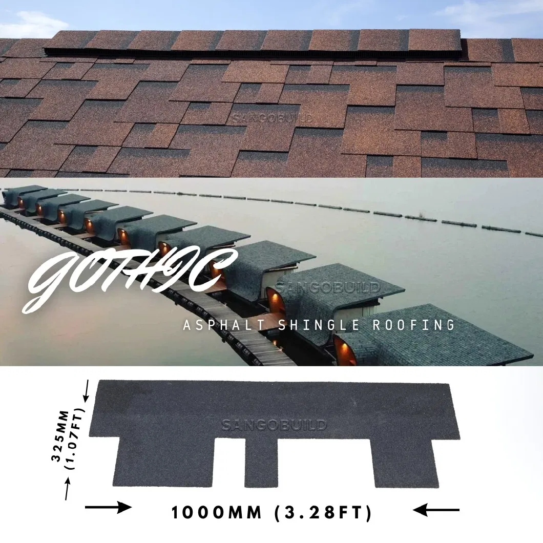 Concrete Construction ASTM Roofing Materials Russia Quality Asphalt Roofing Shingles Red Blue Rubber Roof Tiles