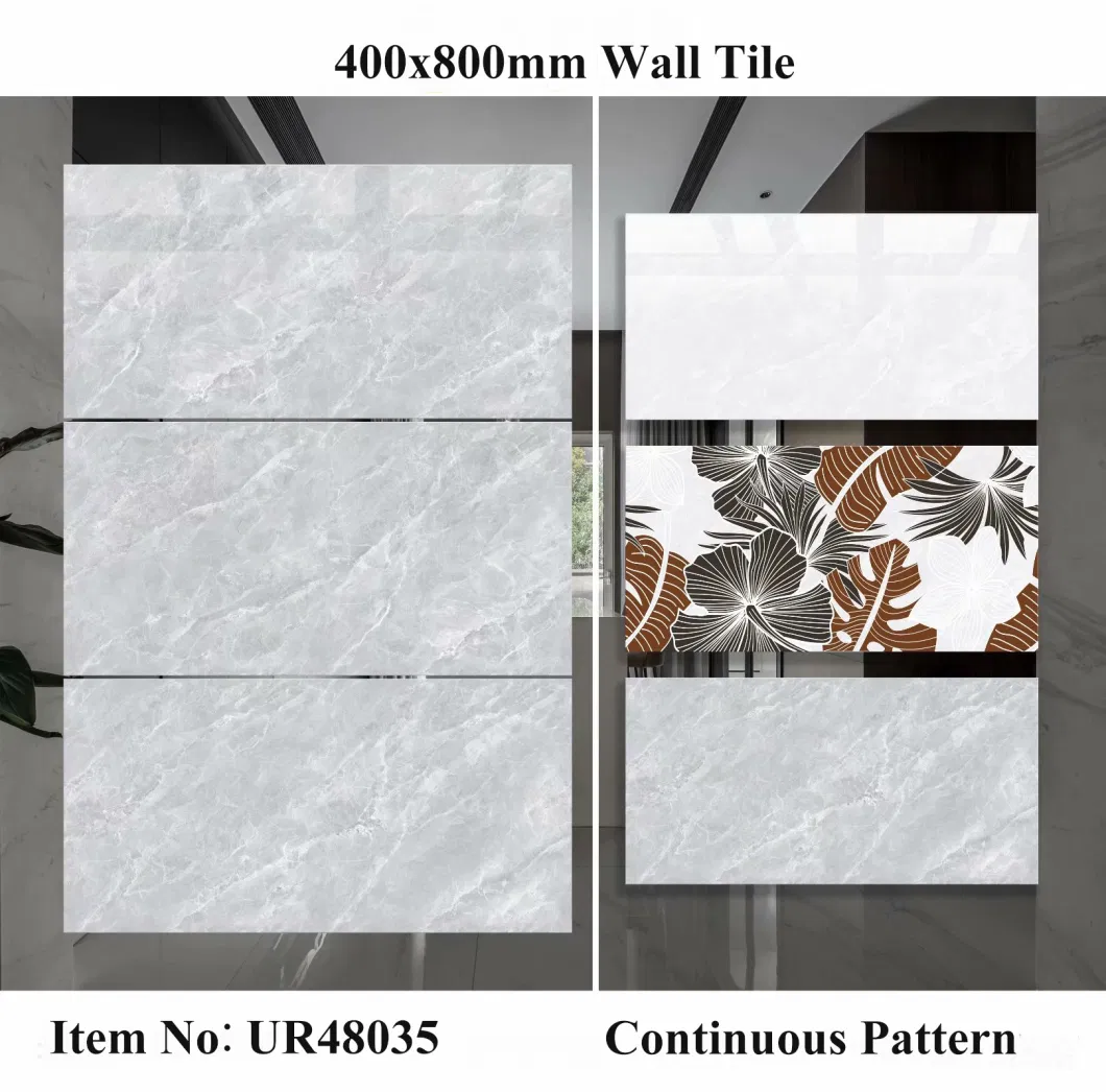 China Foshan Good Quality Decorative Home 400X800mm Glazed Porcelain Ceramic Bathroom Flooring Wall Tile