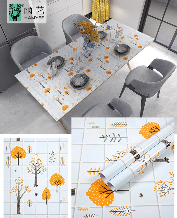 Aluminium Wallpaper Stick on Wall Paper Peel and Stick Cartoon Fruit Wallpaper