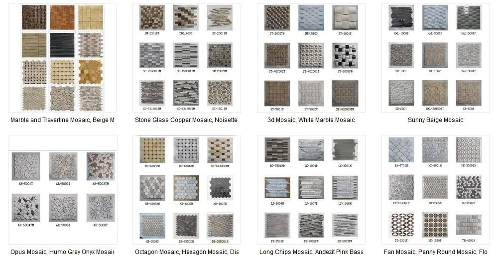 Marble Mosaic Crossed Grey/White Marble Mosaic Tiles for Kitchen Floor/Backsplash/Bathroom/Wall