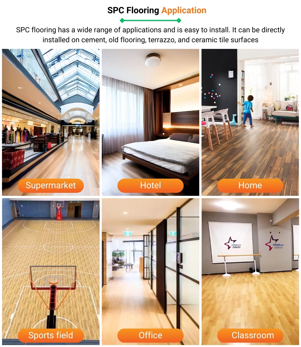 Building Material Self Stick Lvt/Spc/PVC/Rubber/Ceramic/Porcelain Plastic/Wood/Wooden/Stone/Marble/Carpet Luxury Vinyl Floor/Wall/Ceiling Plank Tile