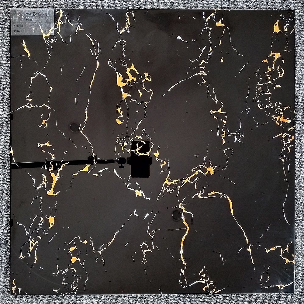 2023 600X600 Black Color Marble Look Porcelain Tile D603