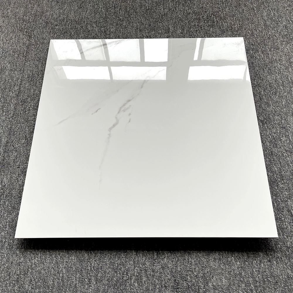 60 X 60 White Colored High Gloss Porcelain Polished Floor Tiles