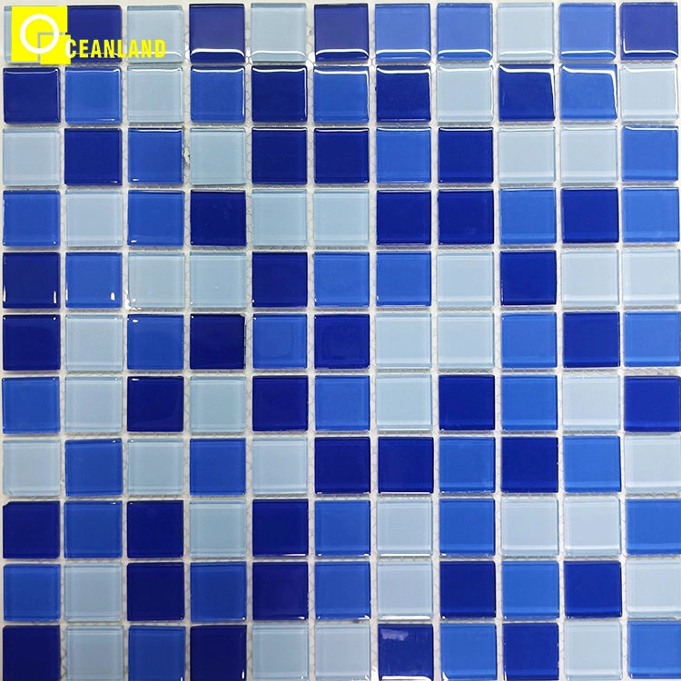 China Manufacturer Square Glass Wall Mosaic Swimming Pool Tiles