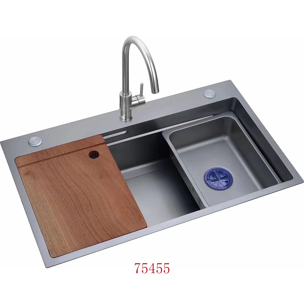 SUS304/201 Stainless Steel Kitchen Sink Integral Stretching with Different Thickness