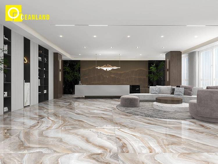 Building Materials 900X1800mm Marble Look Big Glazed Porcelain Tile Sintered Stone Slab