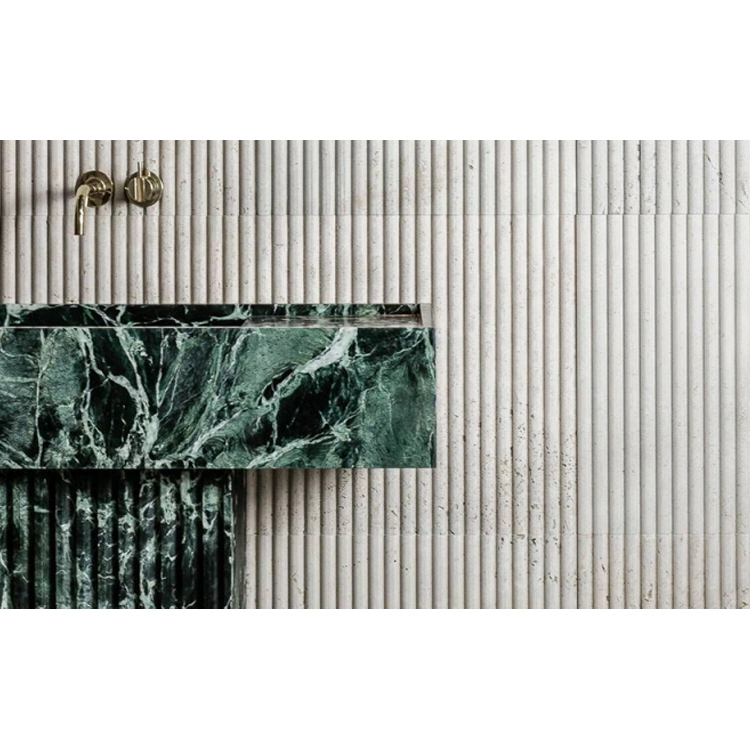 Wall Cladding Natural Fluted Marble Trim Concave Tiles 3D Natural Stone Flute Marble Tiles for Wall