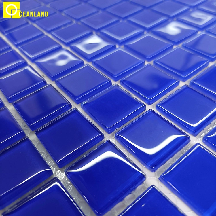 China Manufacturer Square Glass Wall Mosaic Swimming Pool Tiles