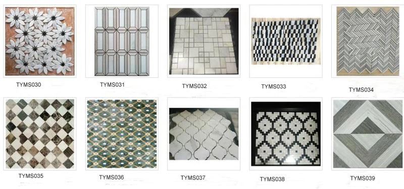 Hexagon White Grey Marble Stone Mosaic Tile for Kitchen Backsplash