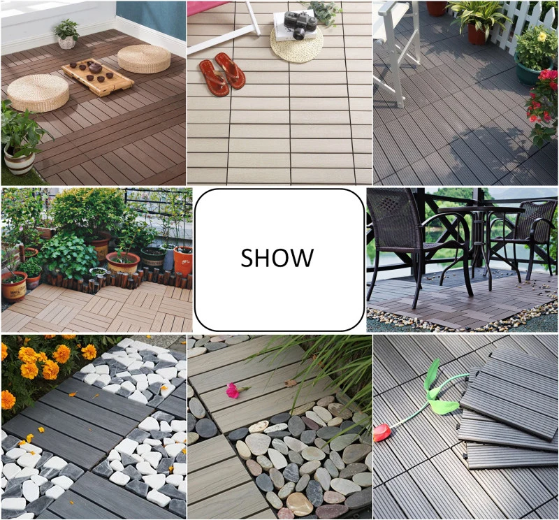 China Manufacturer Factory Outlet Low Maintenance Wood Flooring Plastic Composite Decking Tile